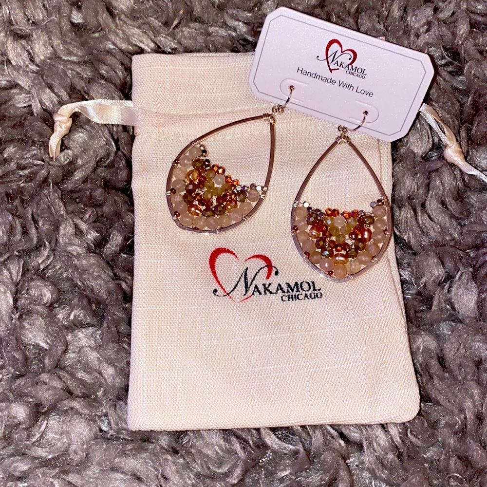 NAKAMOL | Cluster Earrings Light Pink